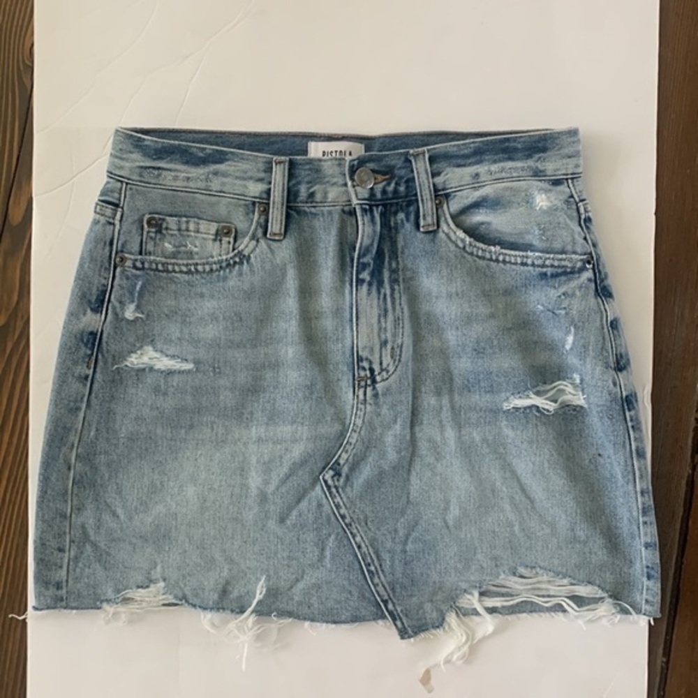 Pistola blue jean The Rumi distressed skirt - Picture 10 of 11